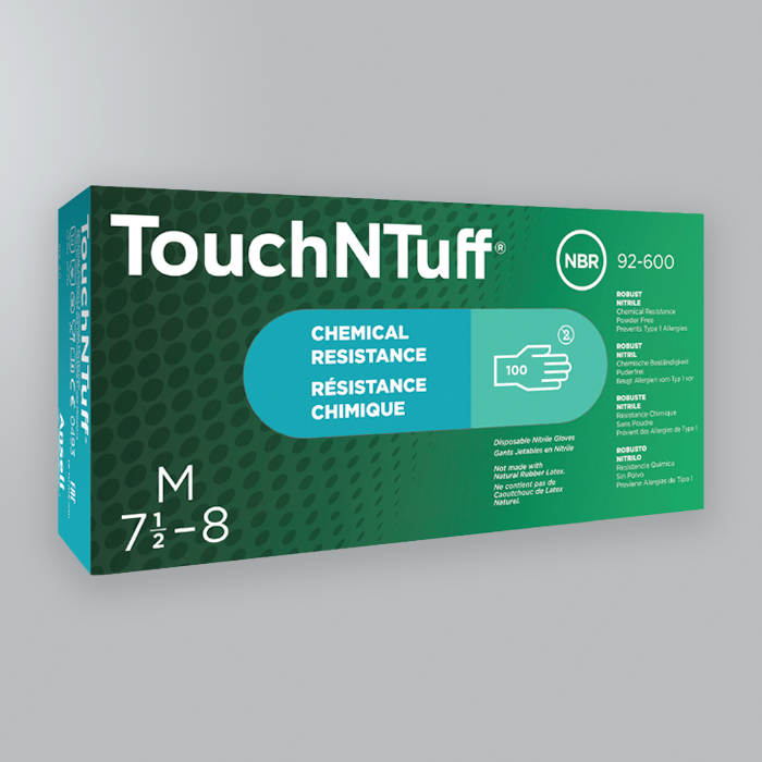 TouchNTuff - Nitrile Disposable Gloves Packaging TouchNTuff - Nitrile Disposable Gloves Packaging